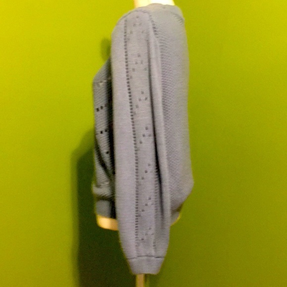 Blue Long sleeved round neck pullover sweater - Picture 4 of 7